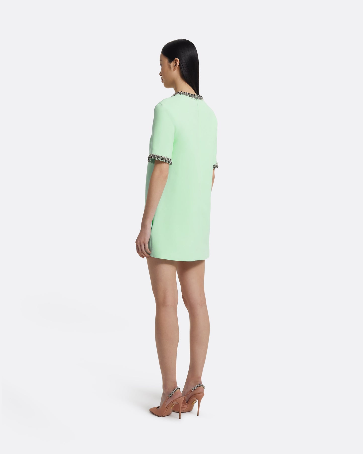 Ripley Short Dress in Brook Green with Gunmetal