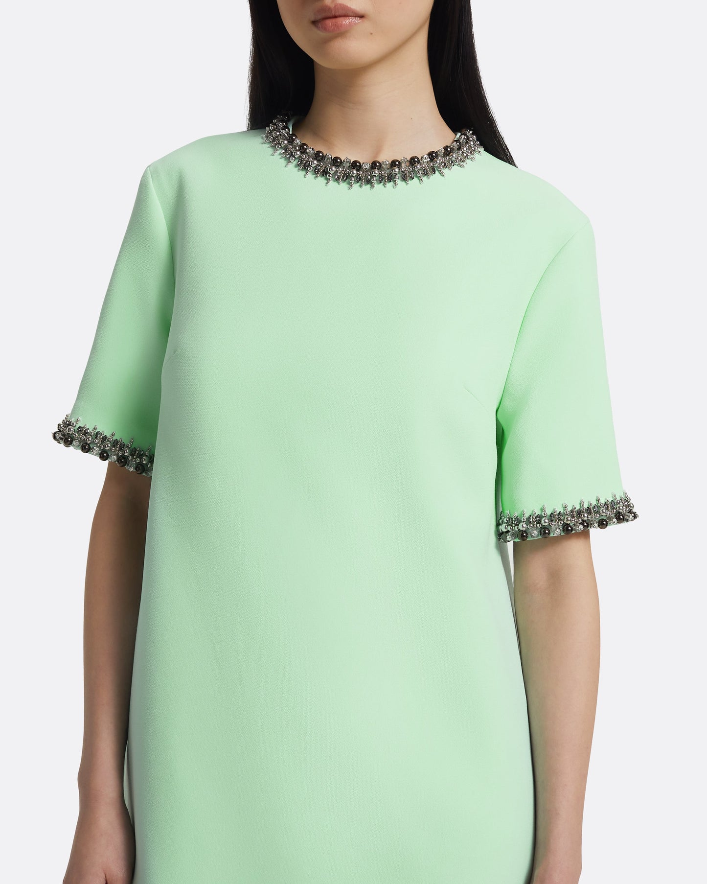 Ripley Short Dress in Brook Green with Gunmetal