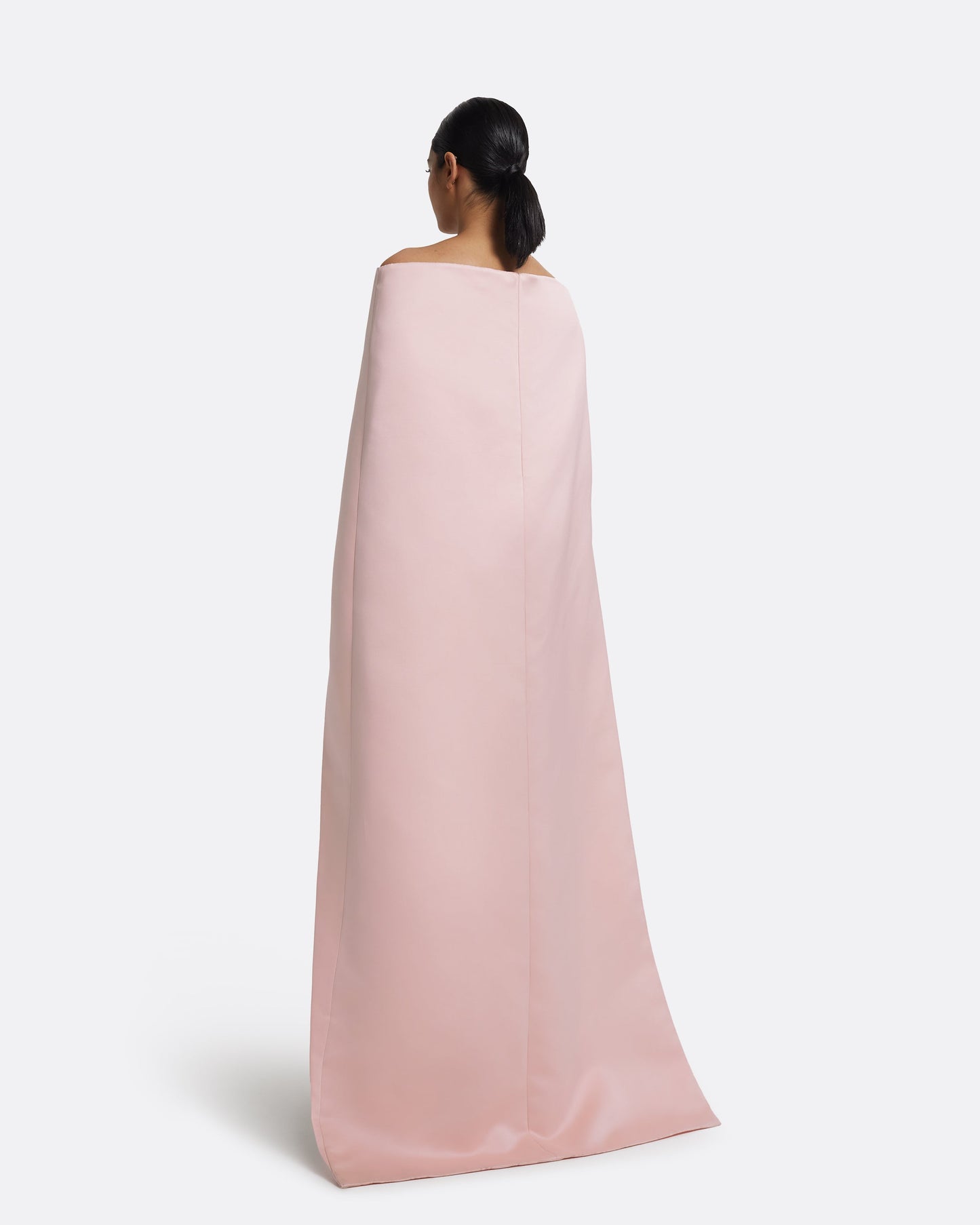 Azrael Long Dress & Maddox Harness in Lotus Bloom With Black Pearl