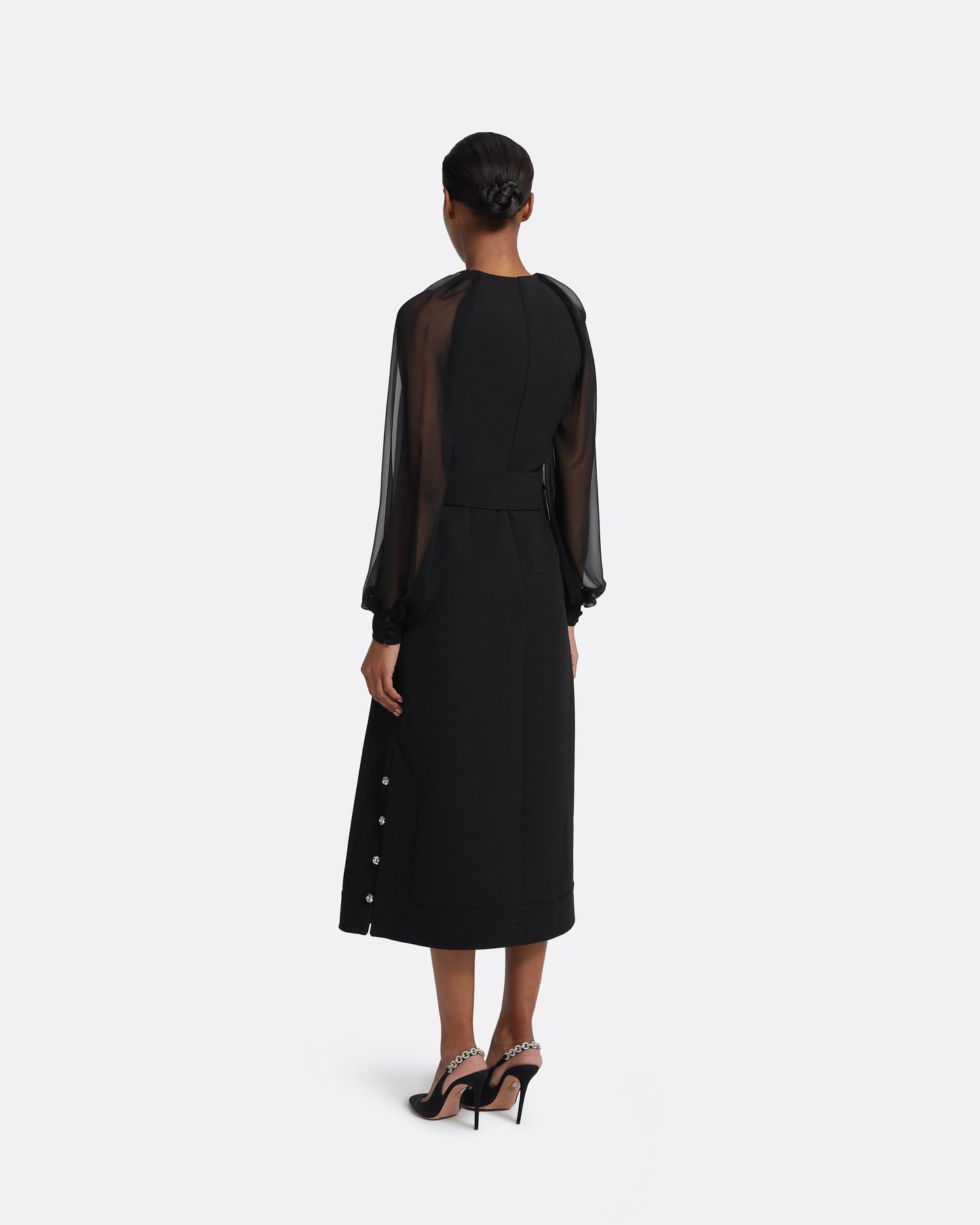 Viola Midi Dress in Black