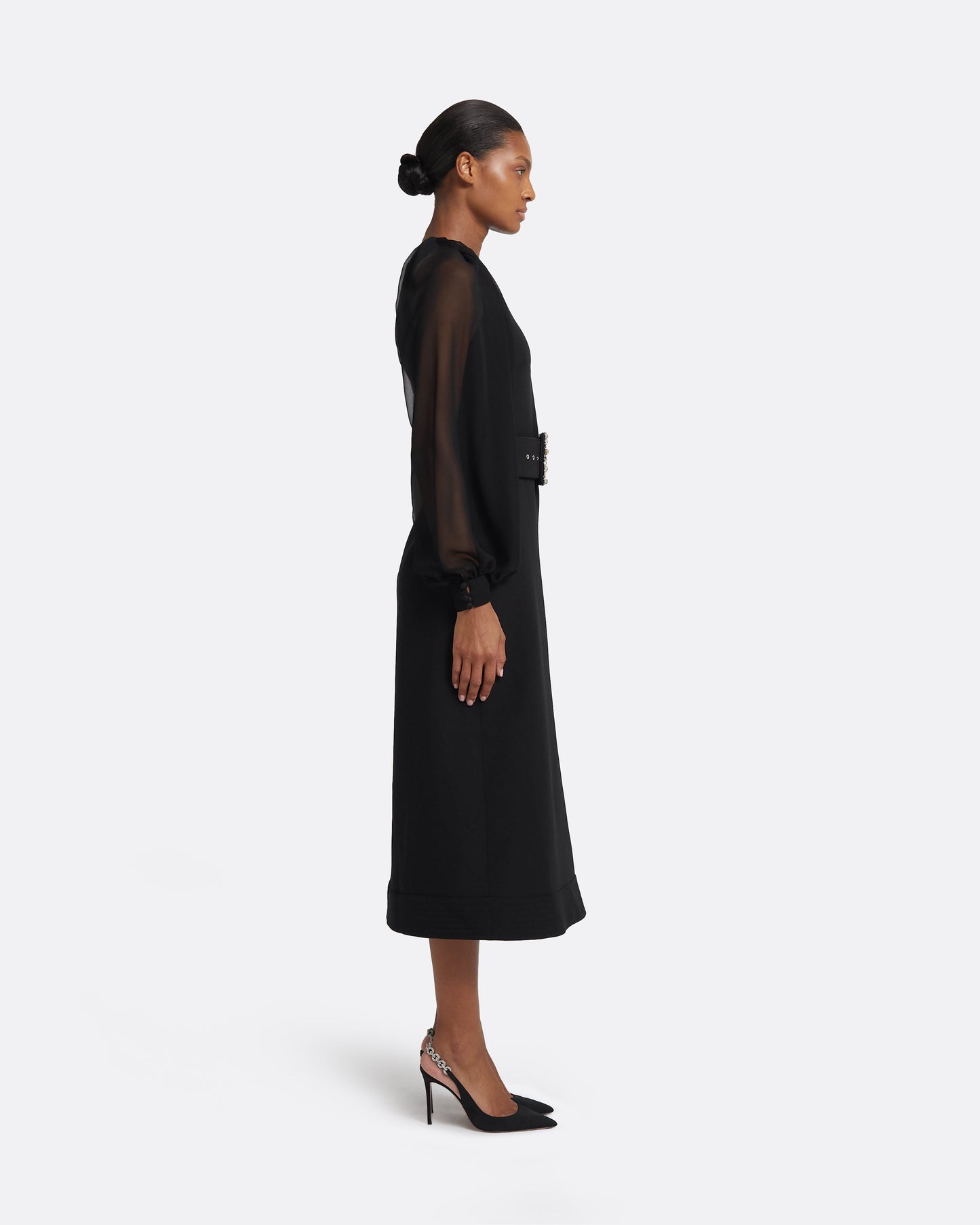 Viola Midi Dress in Black