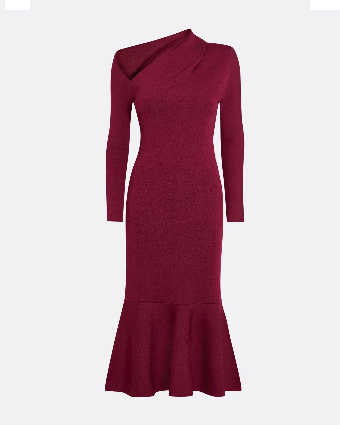 Annabel Burgundy Knit Midi Dress