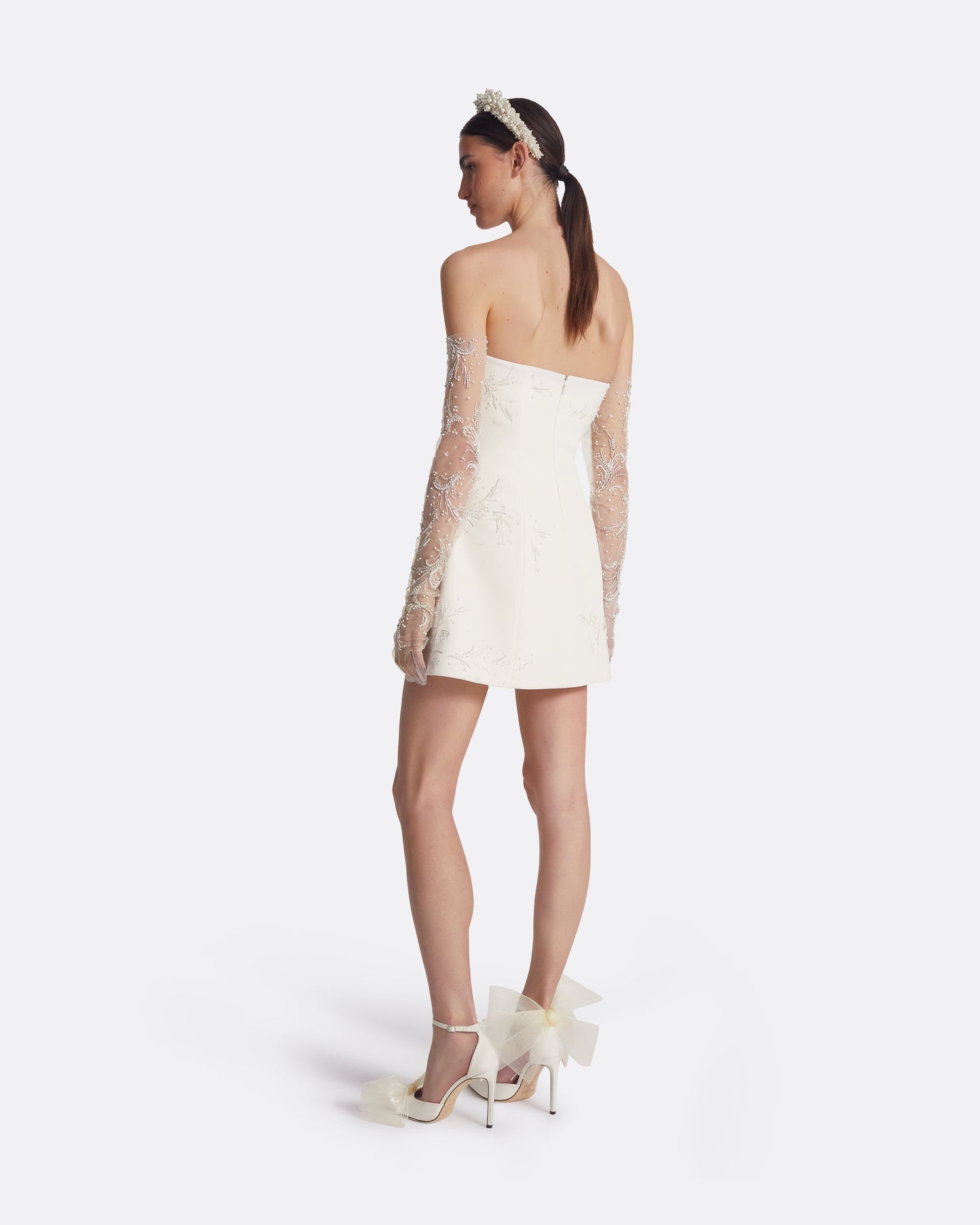 Rowan Ivory and Fern Embroidery Short Dress