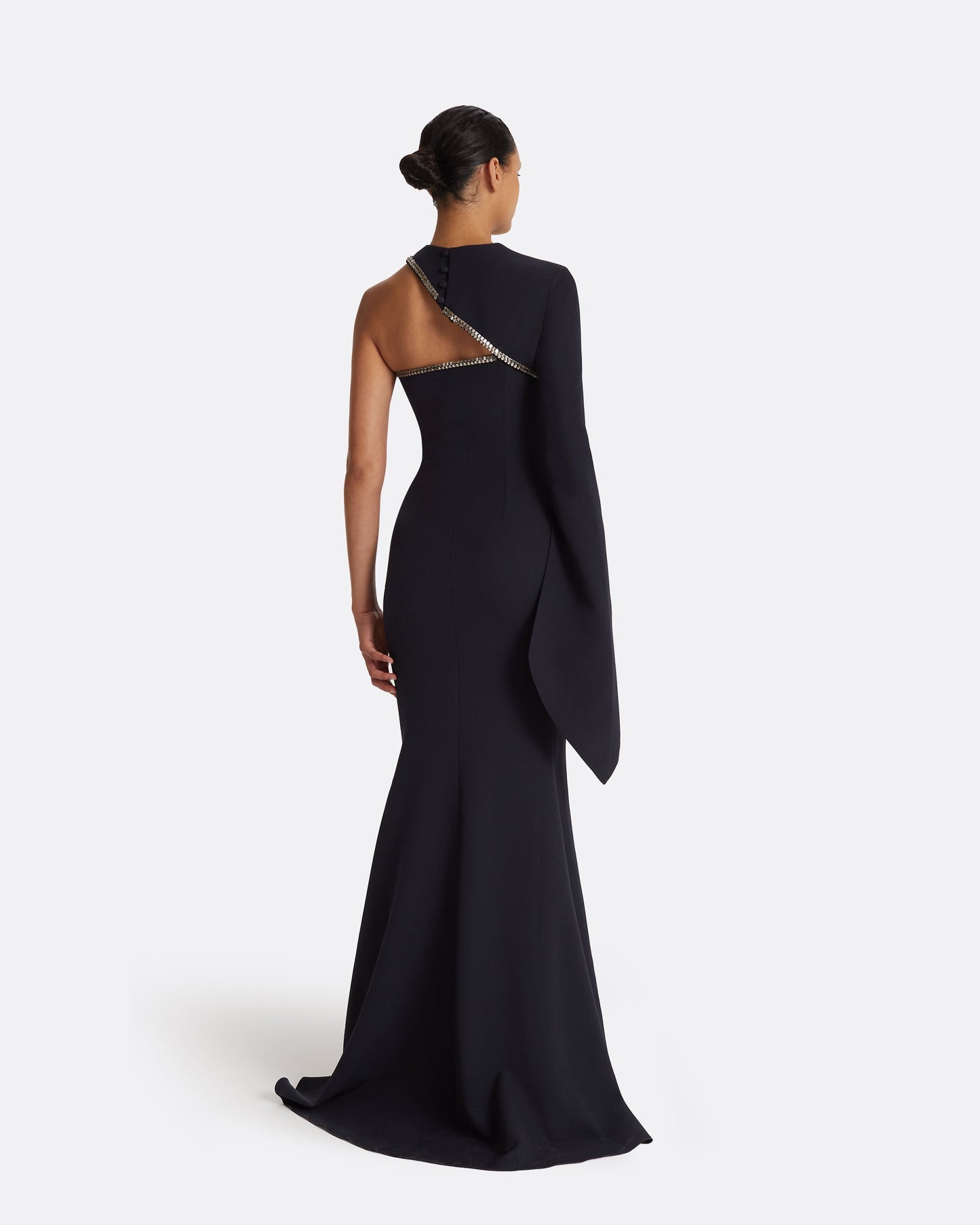 Raha Midnight Navy Long Dress