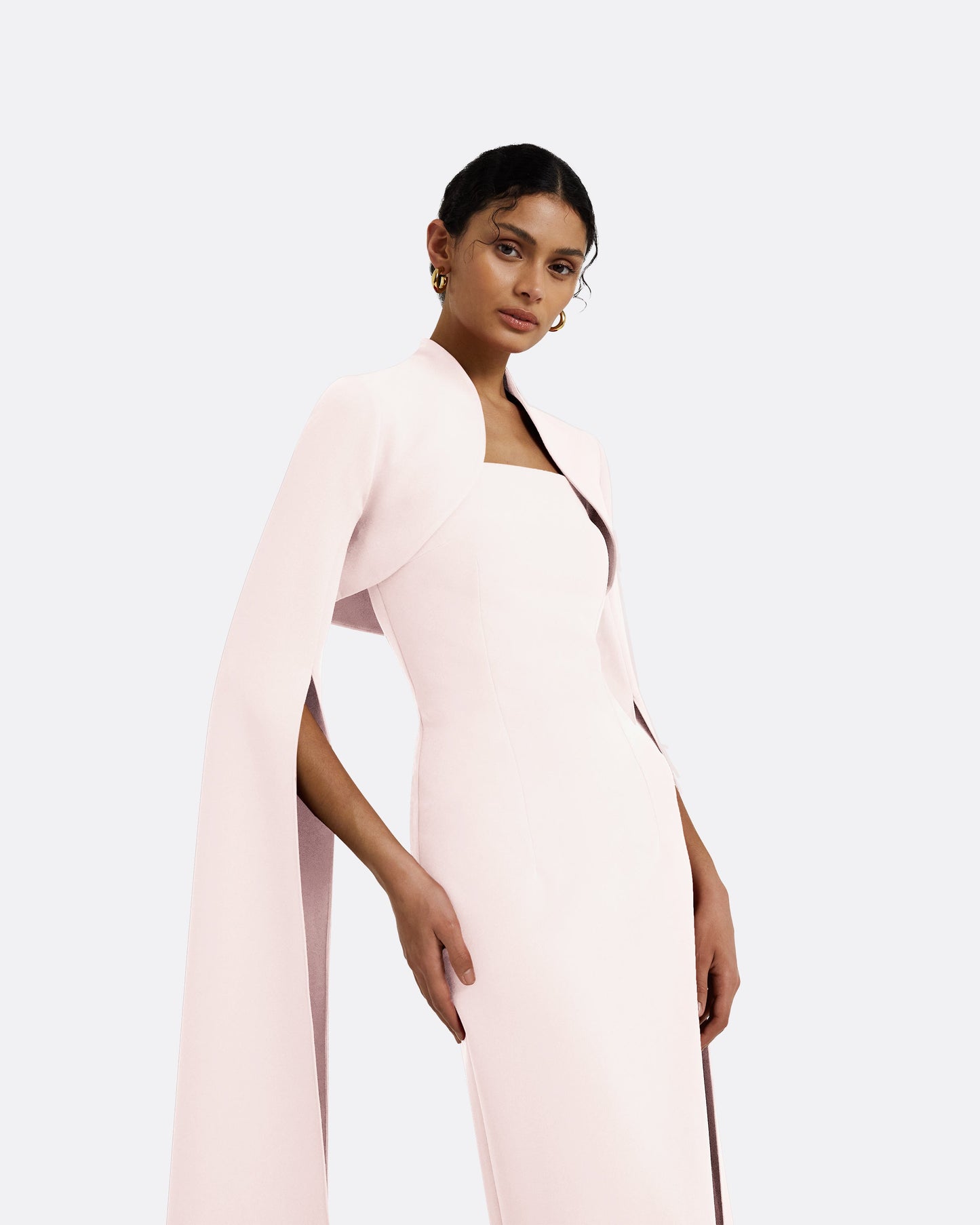 Amari Pale Pink Bolero With Soshin Dress