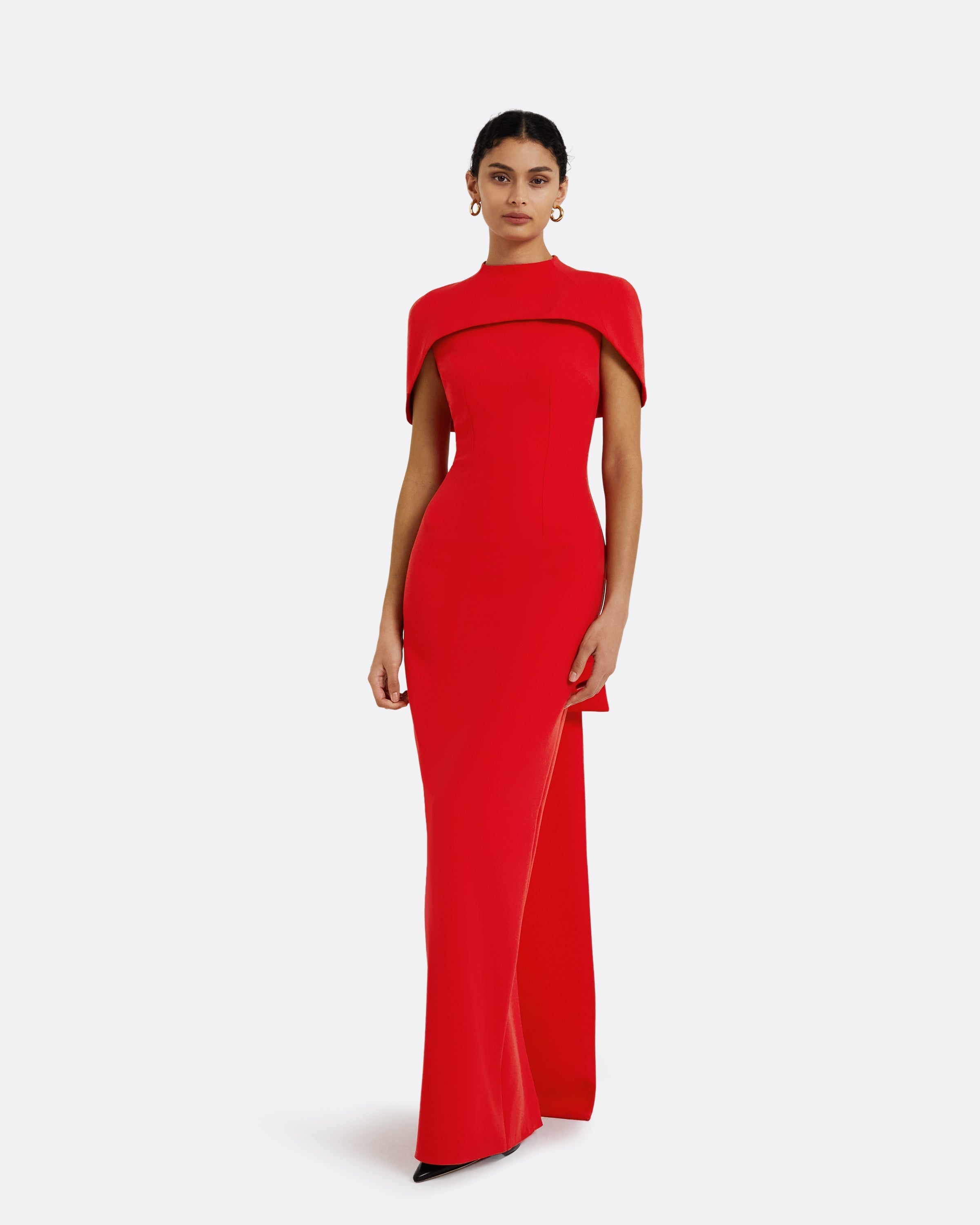 Kalika Scarlet Red Long Dress Maison Safiyaa USA Kalika Scarlet Red Long Dress Maison Safiyaa USA