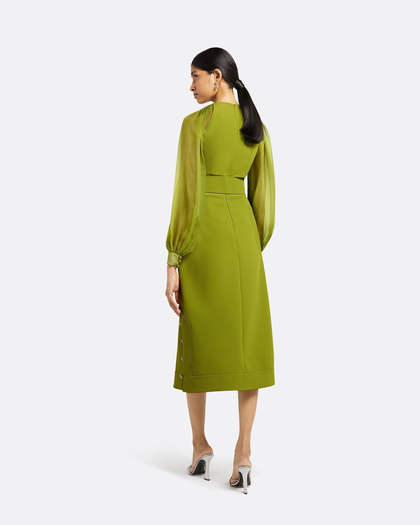 Viola Woodbine Midi Dress