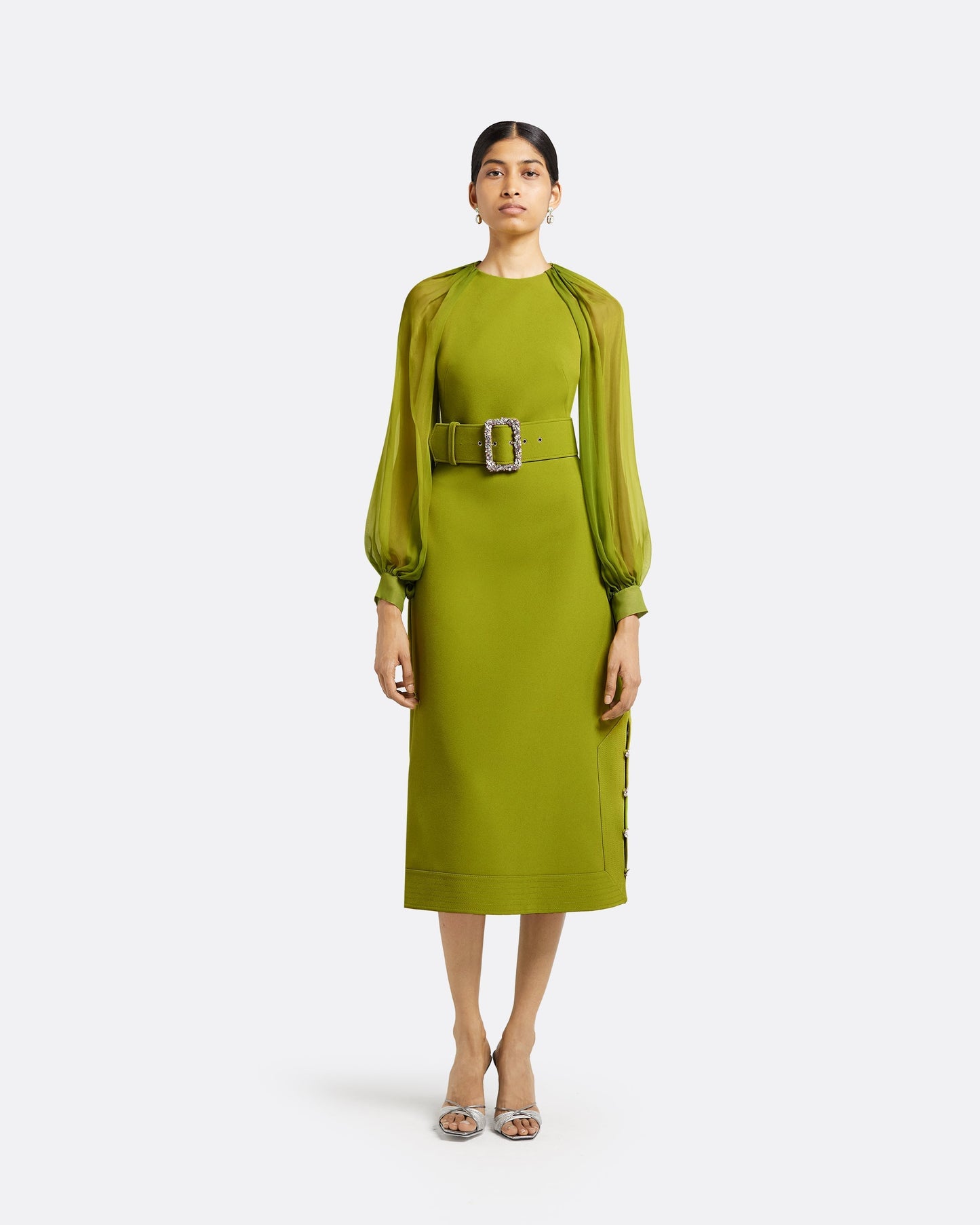 Viola Woodbine Midi Dress