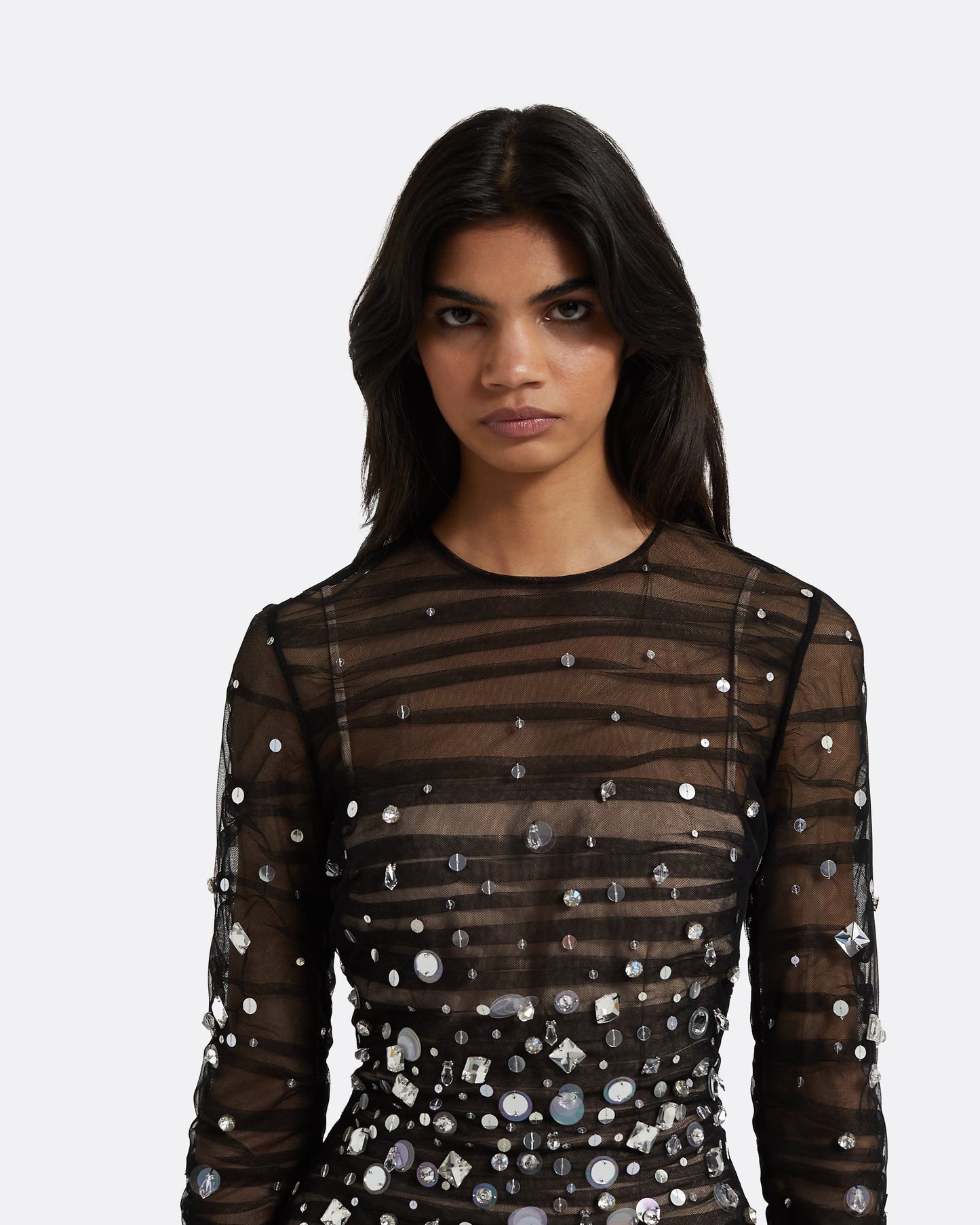 Defne Black Long Dress