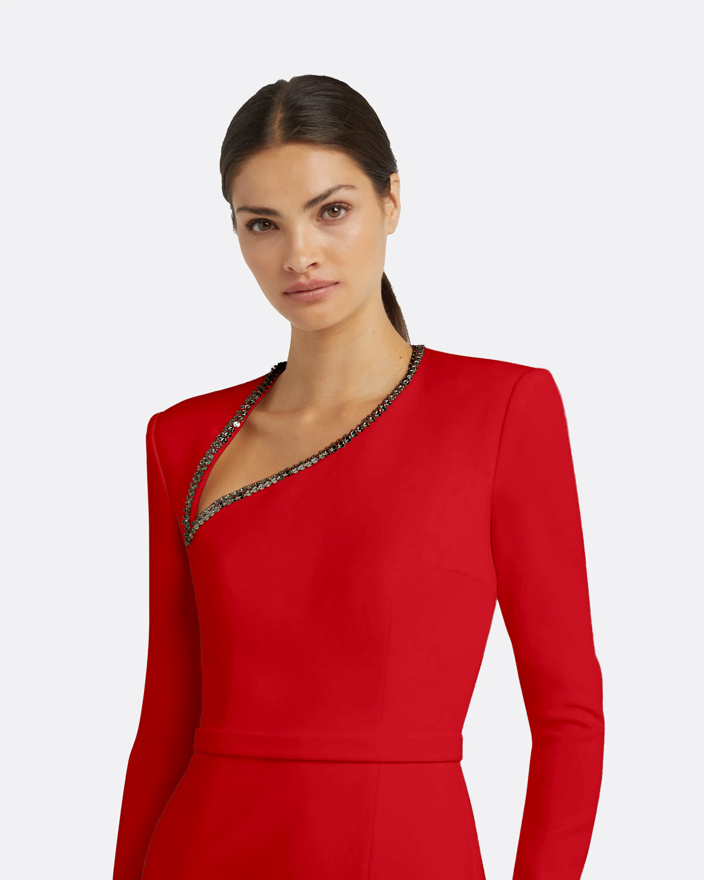 Ottavia Long Dress in Cherry Red