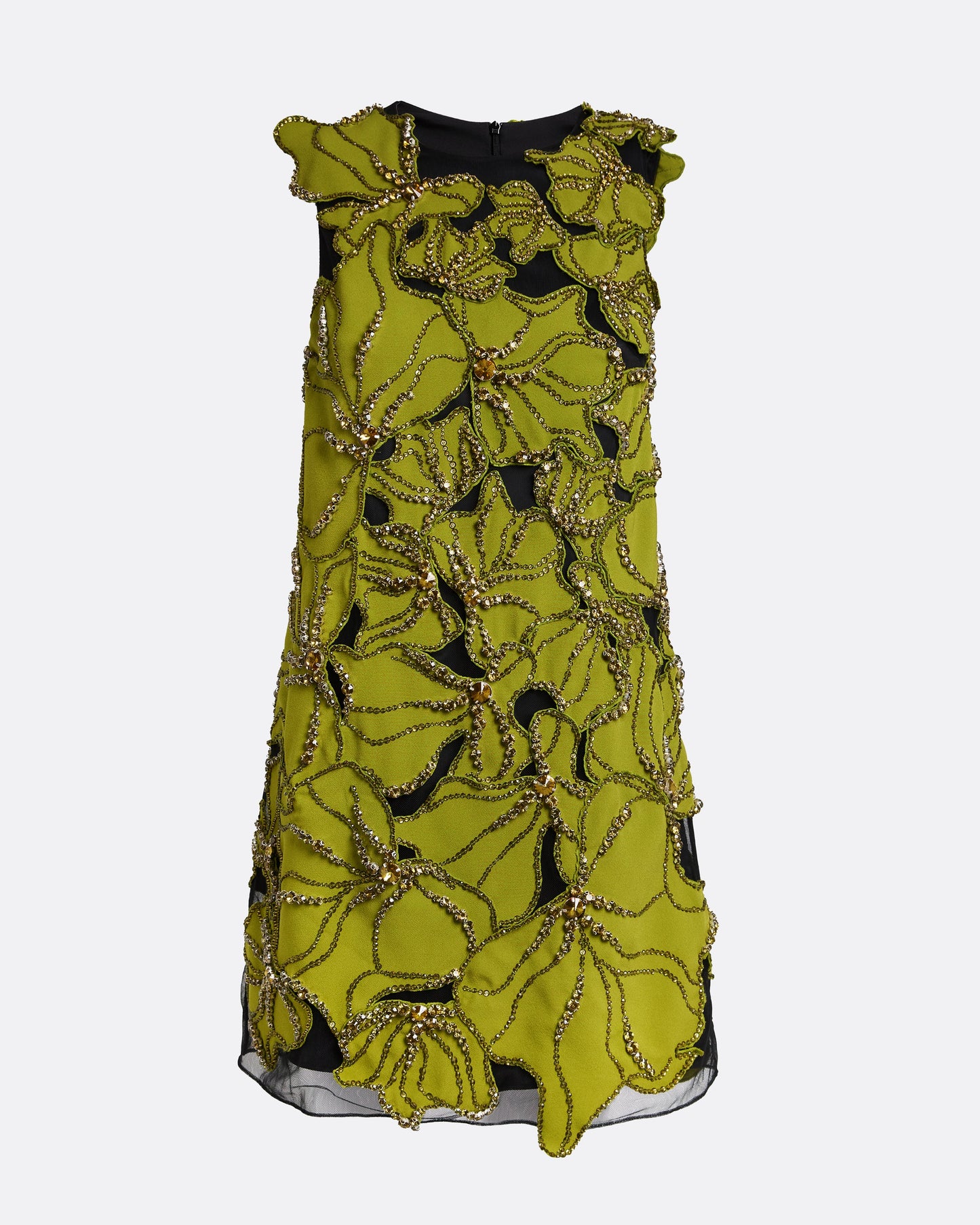 Amani Mini Dress in Woodbine with Embellishments