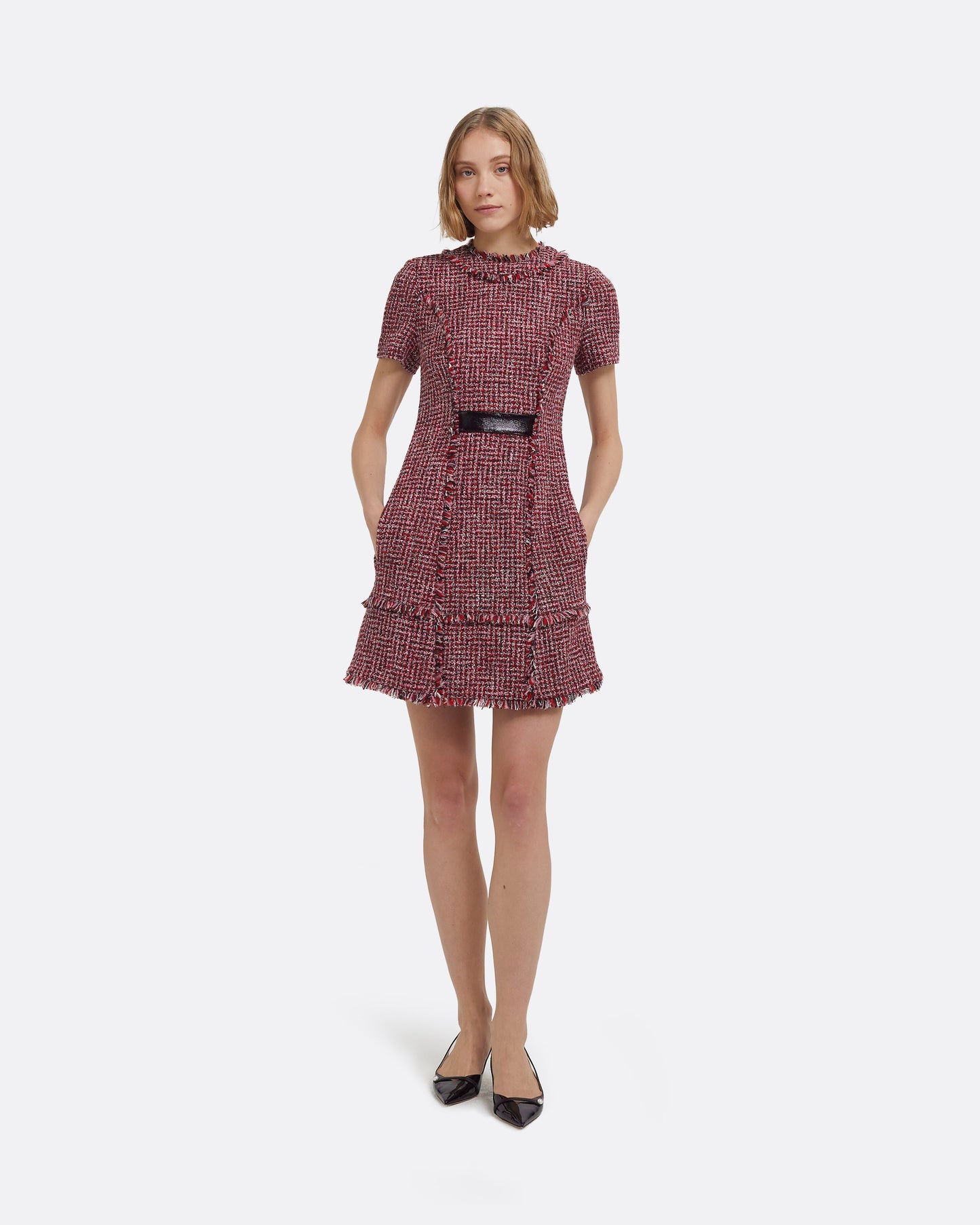 Misa Short Dress in Multi-Pinks