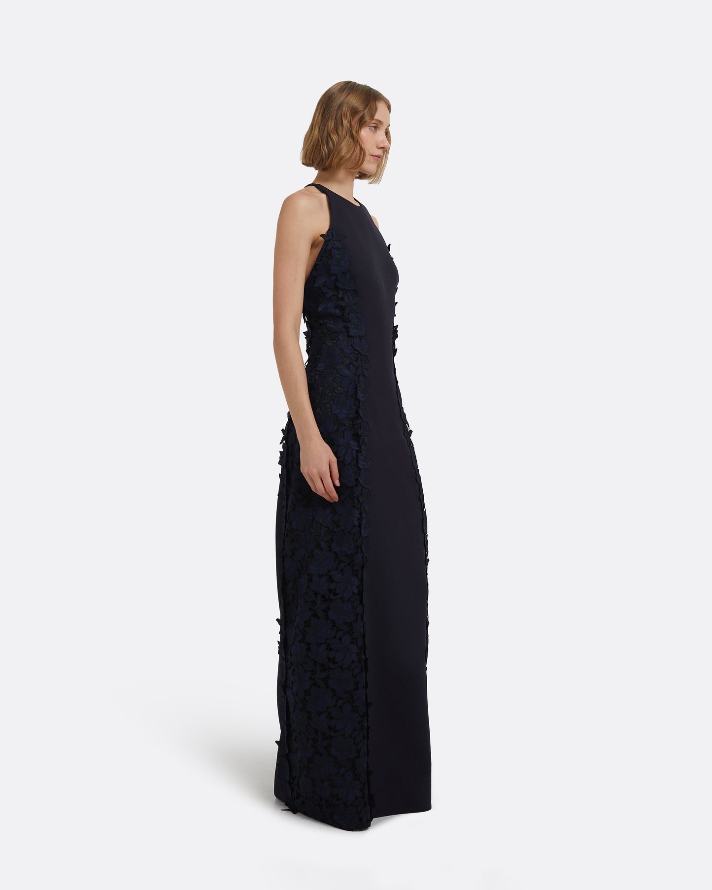 Dakota Long Dress in Midnight Navy