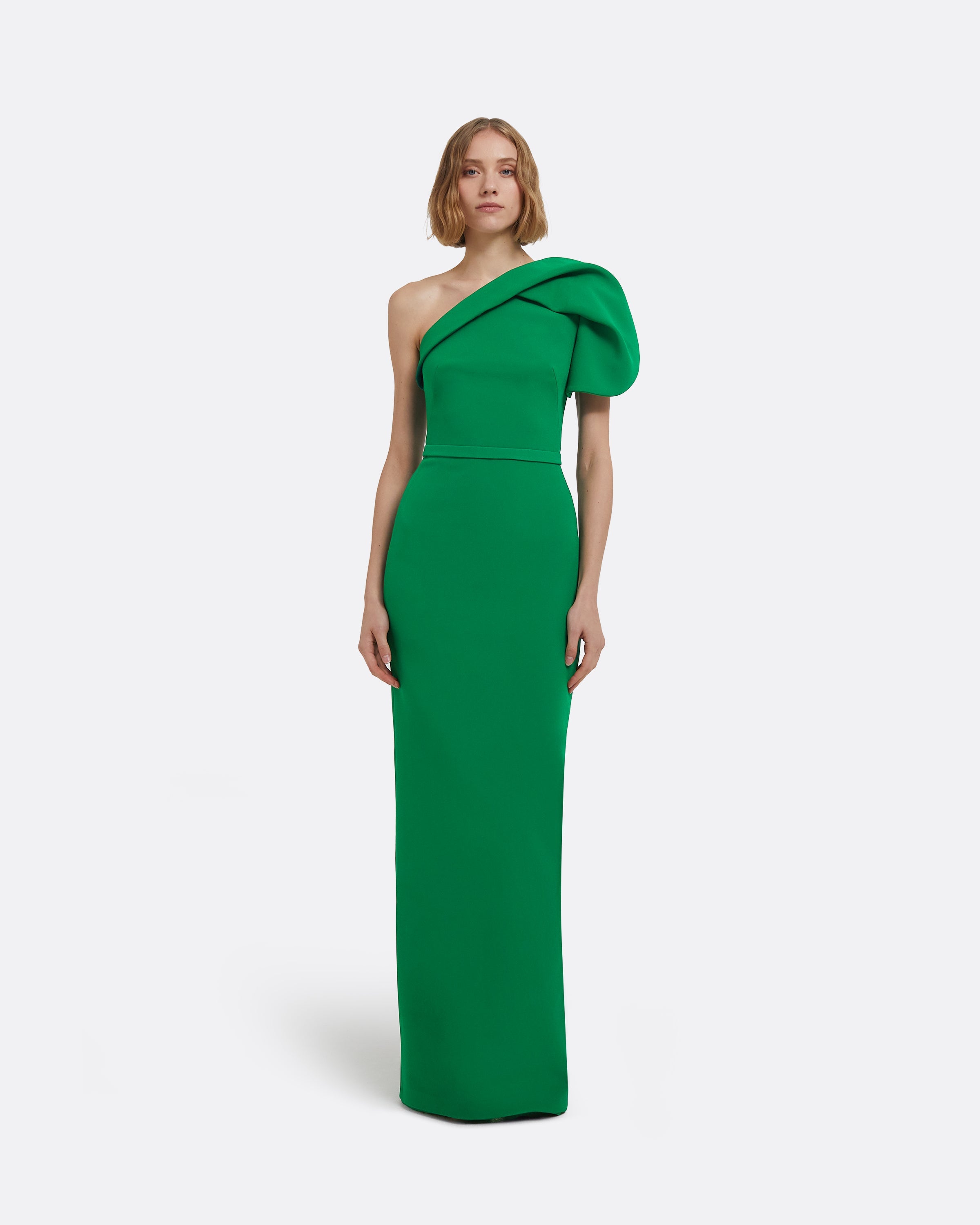 Millie Long Dress in Jewel Green Maison Safiyaa USA Millie Long Dress in Jewel Green Maison Safiyaa USA