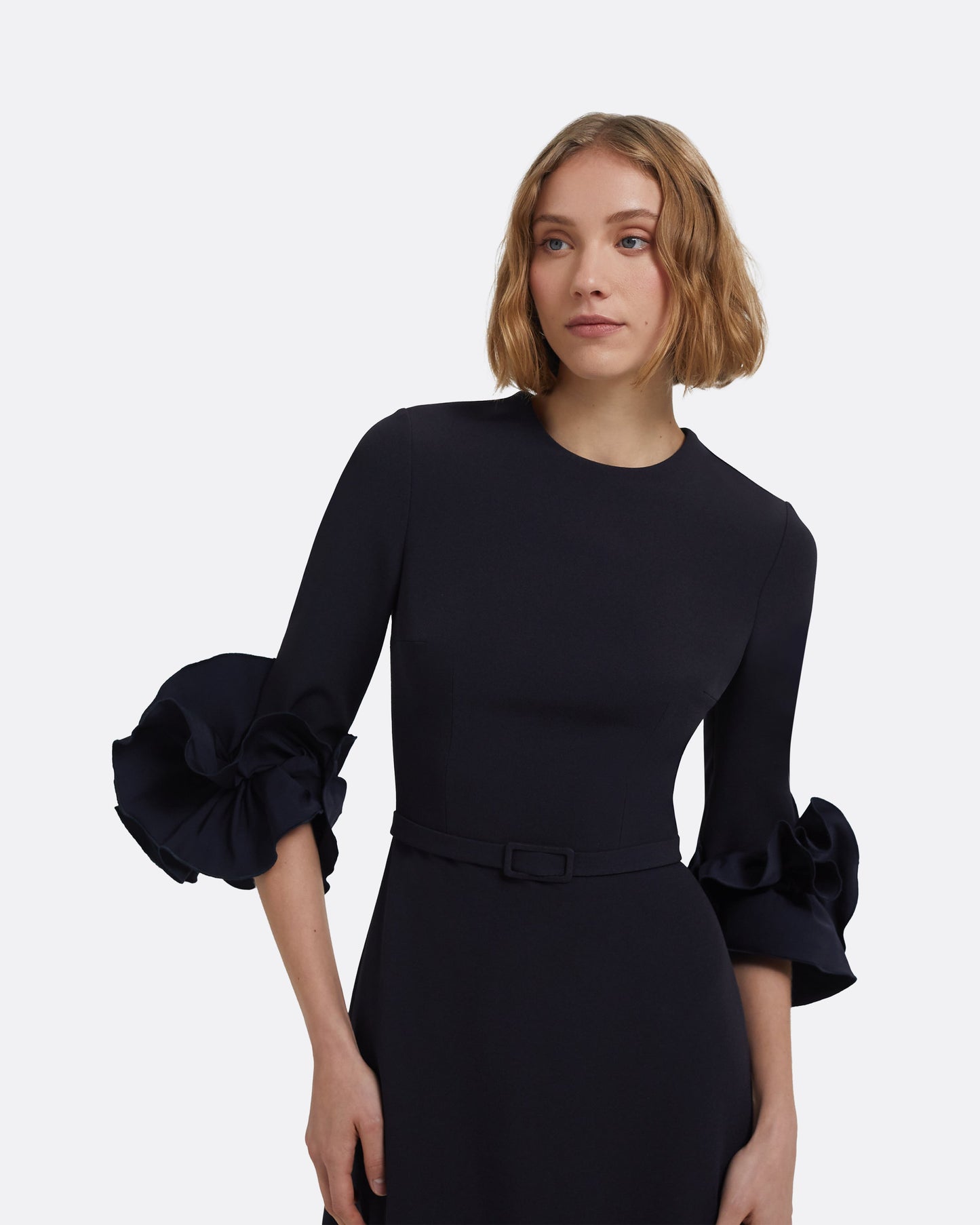 Belen Long Dress in Midnight Navy