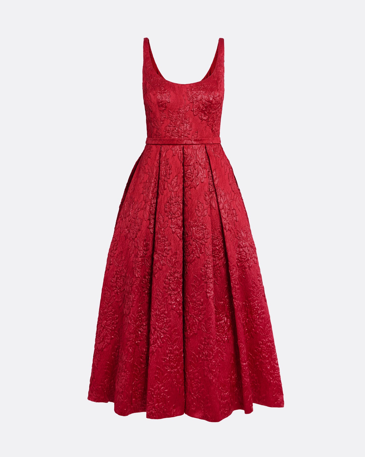 Asher Midi Dress in Crimson