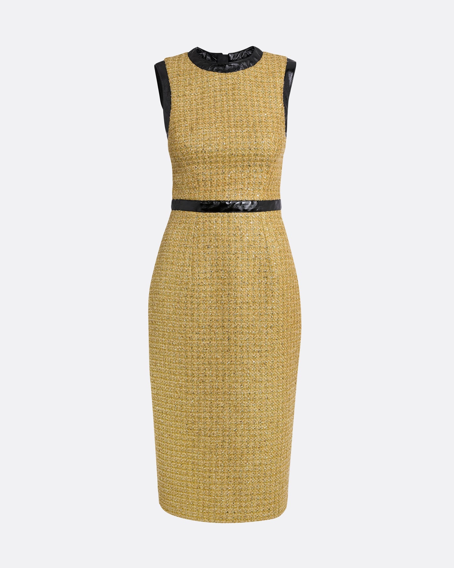 Peyton Midi Dress in Yellow Gold