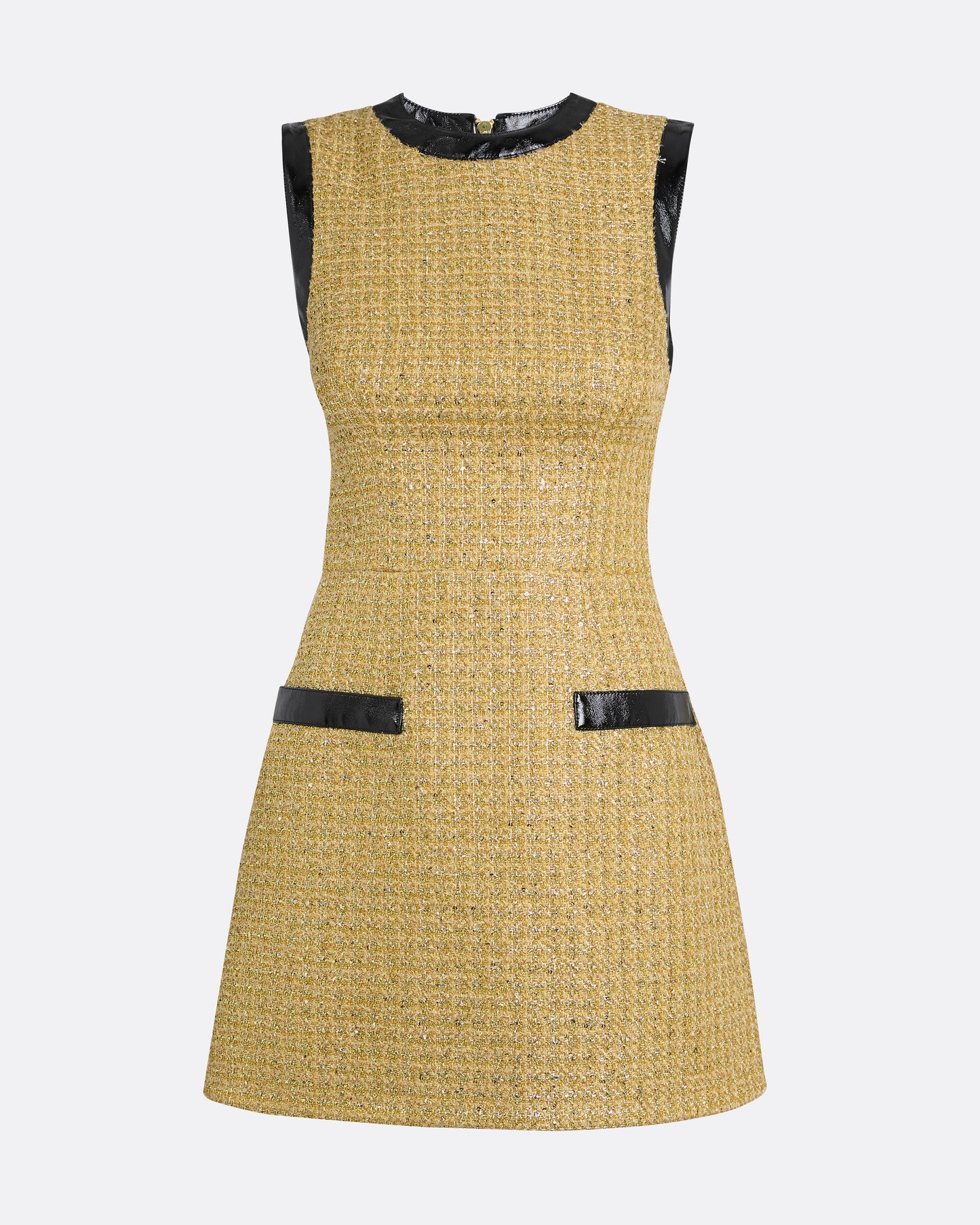 Hailey Short Dress in Black on Yellow Gold