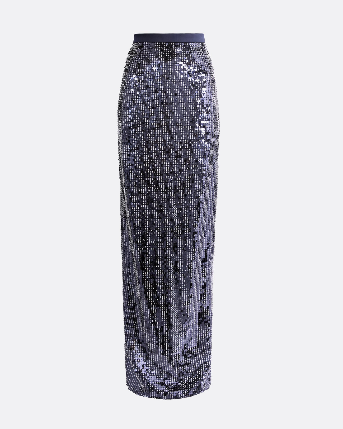Vick Long Skirt in Navy & Silver
