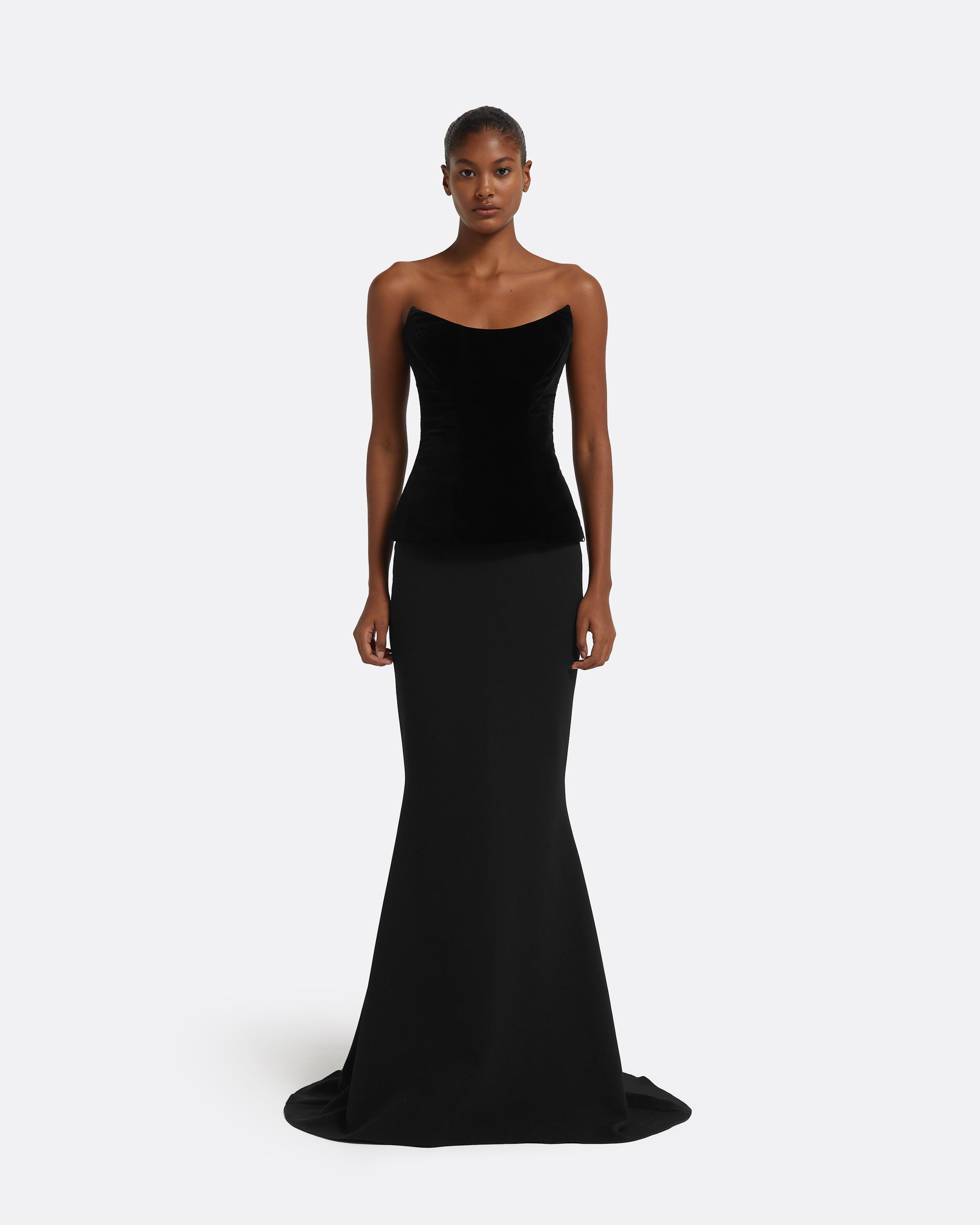 Gayeta Long Skirt in Black – Maison Safiyaa USA