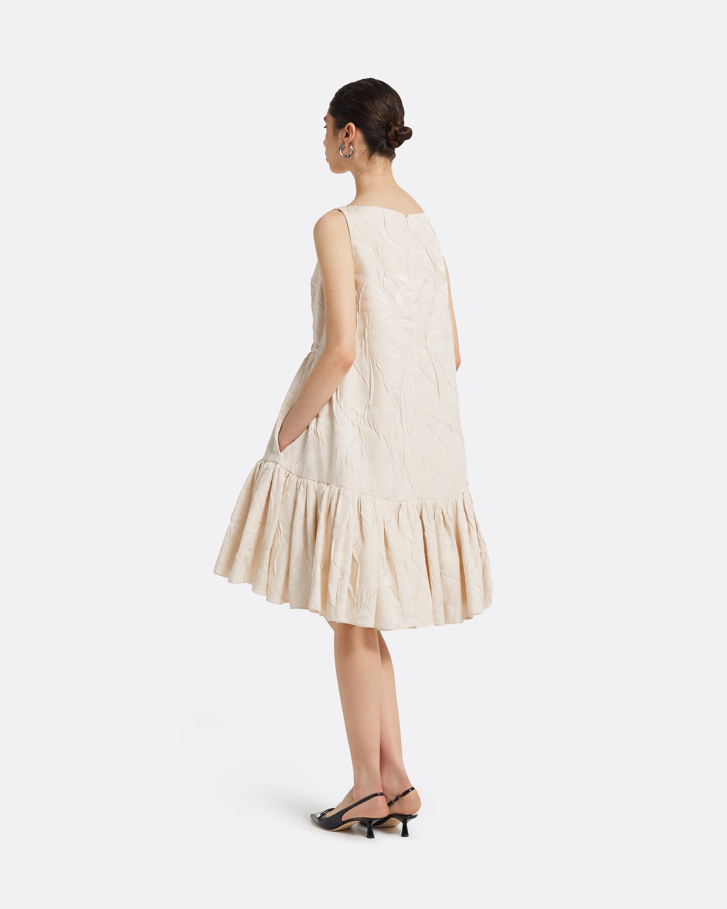 Becce Embroidered Ivory Short Dress
