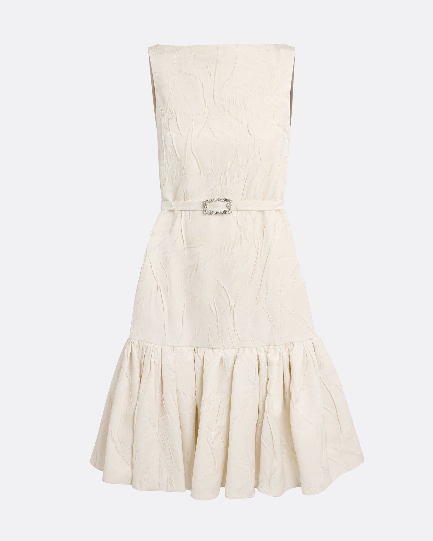 Becce Embroidered Ivory Short Dress