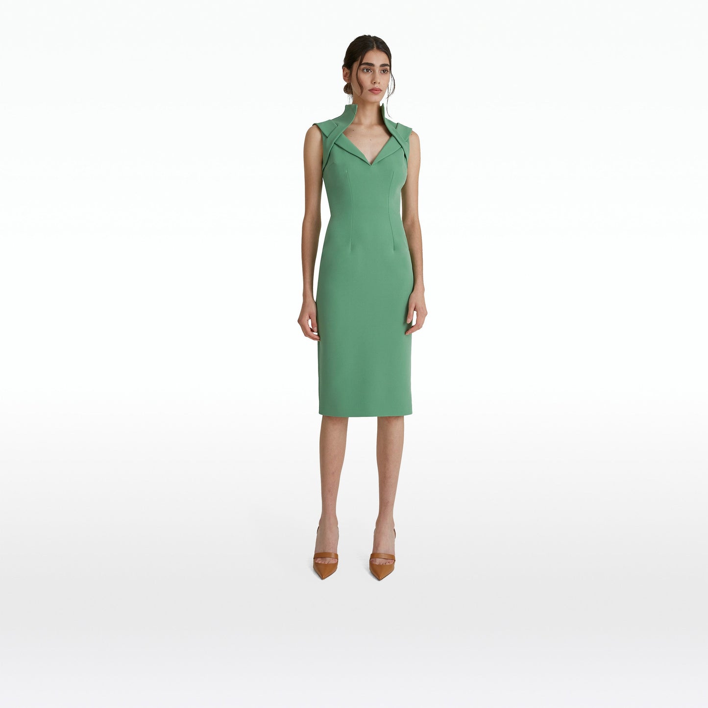 Loide Fern Green Midi Dress