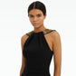 Sherry Black Midi Dress