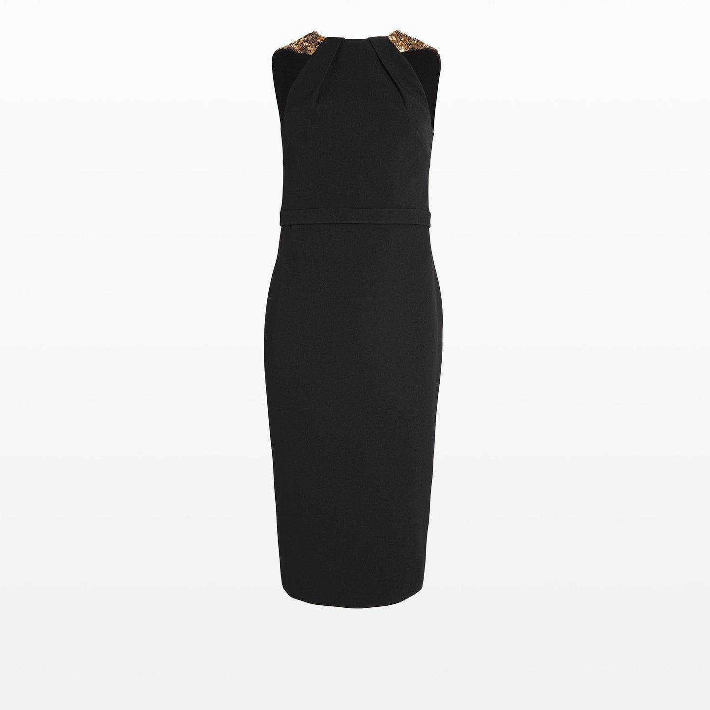 Sherry Black Midi Dress