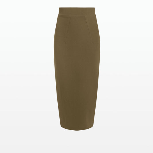 Hokoku Khaki Pencil Skirt