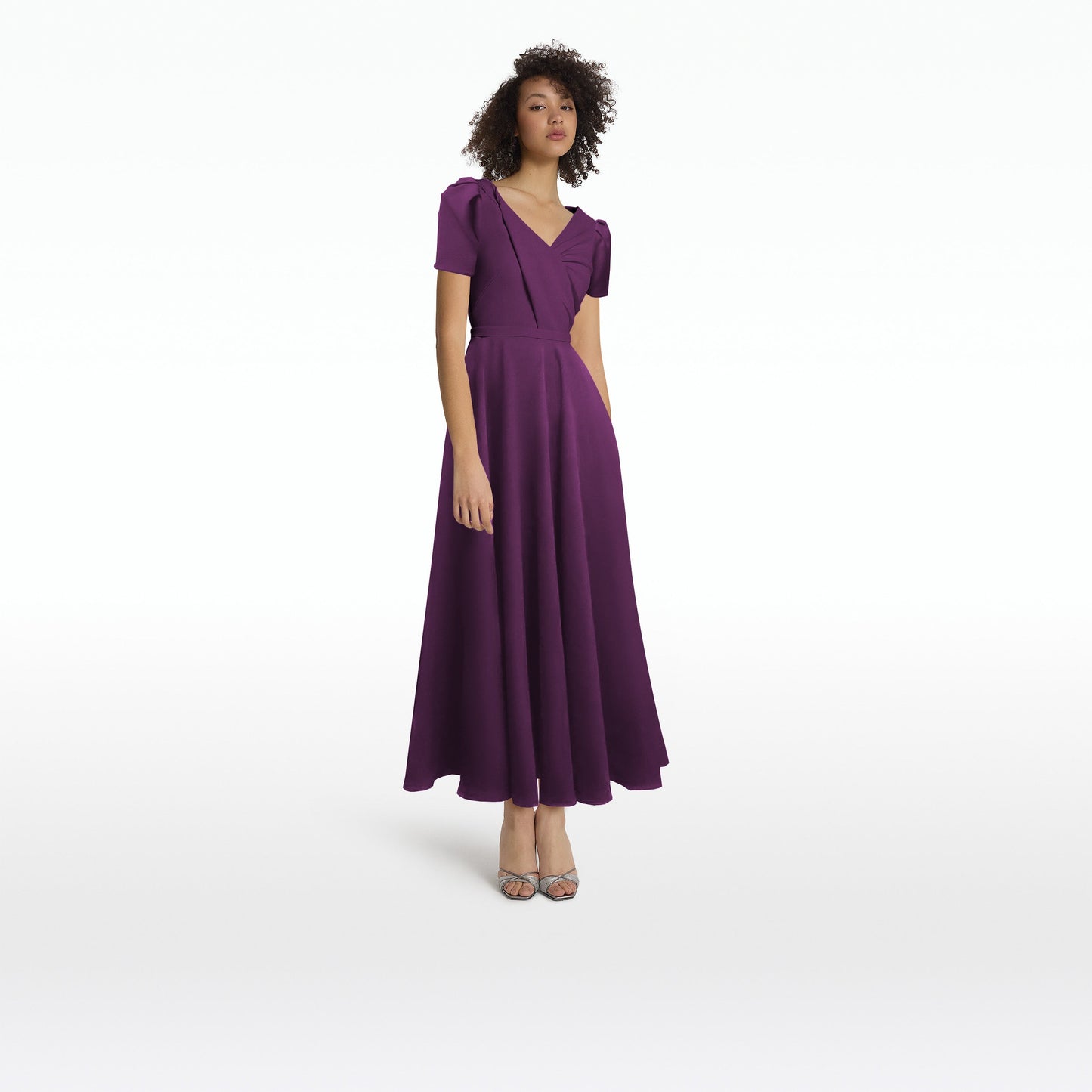 Cecilia Elderberry Midi Dress