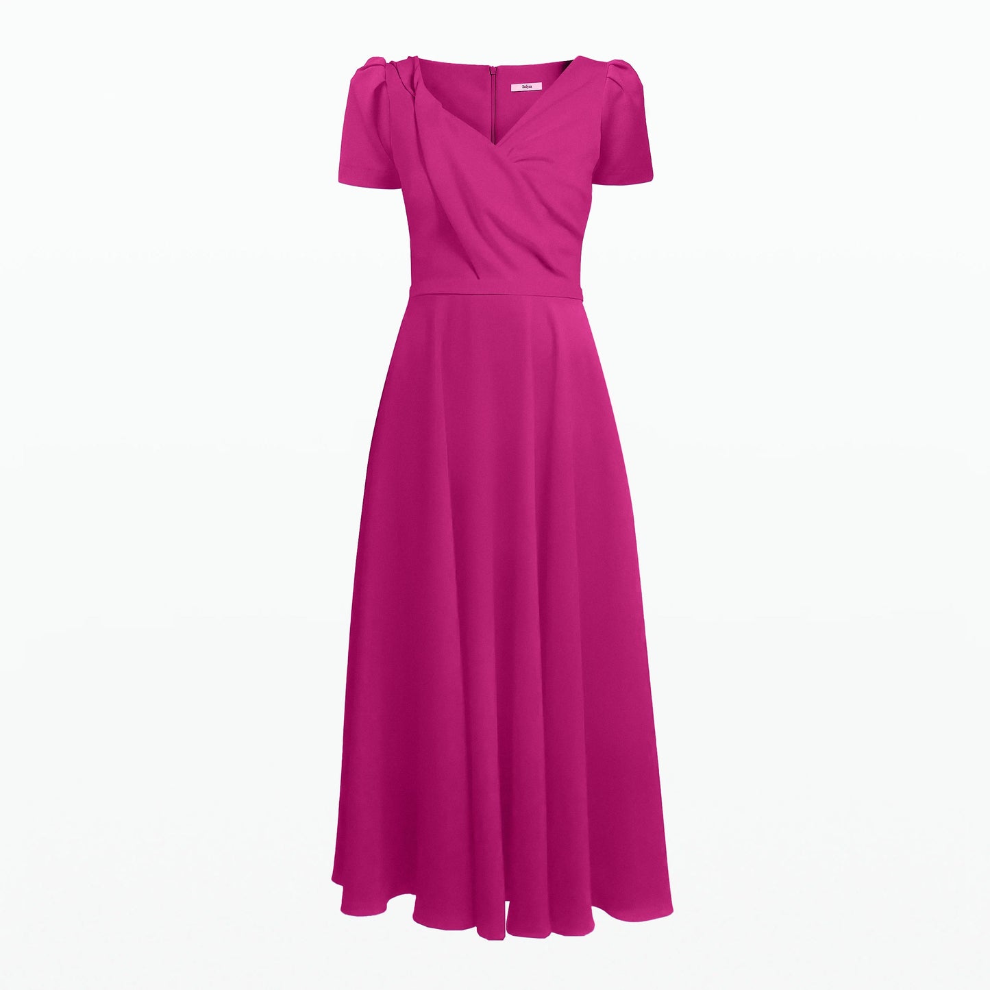 Cecilia Fuchsia Midi Dress