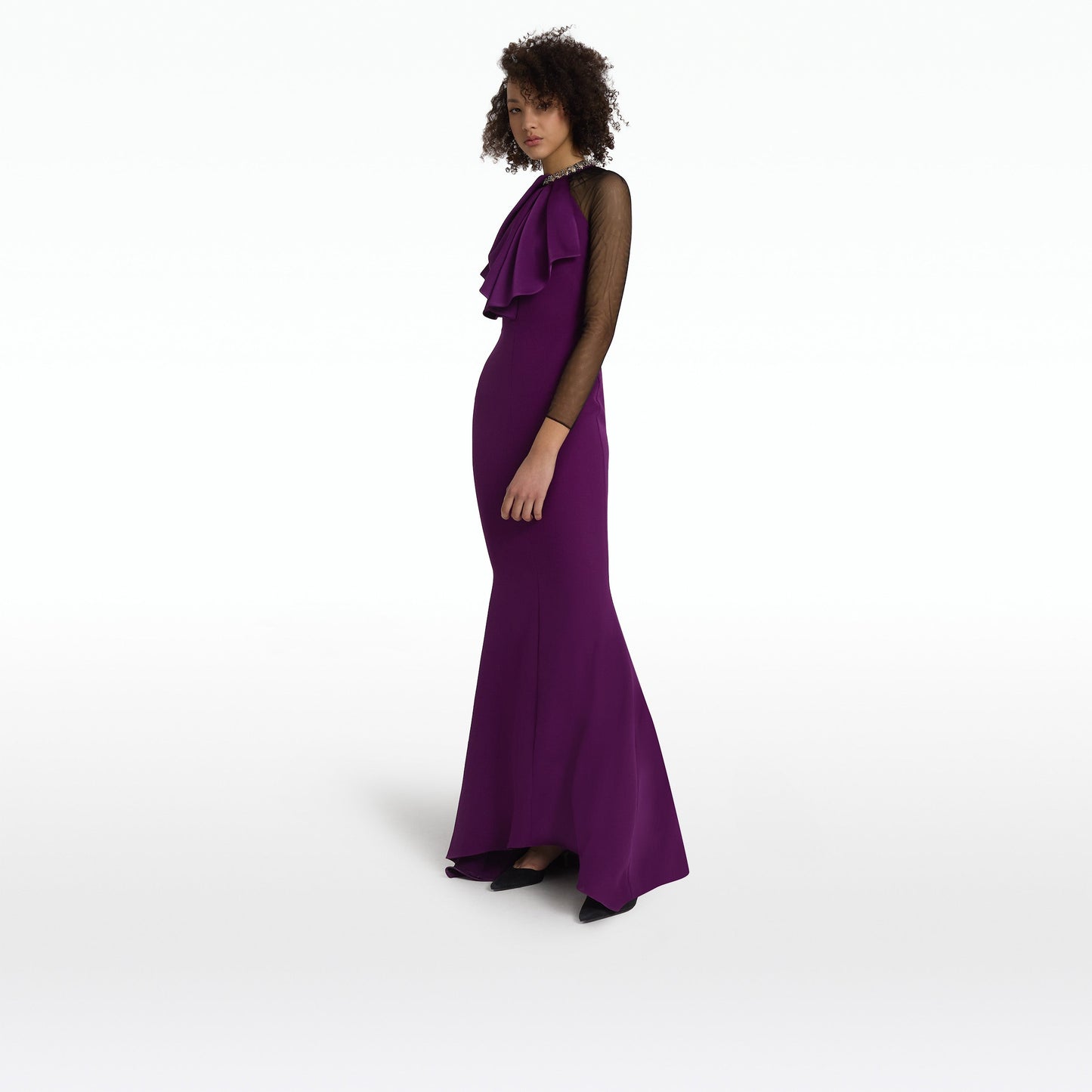 Kehlani Currant Long Dress