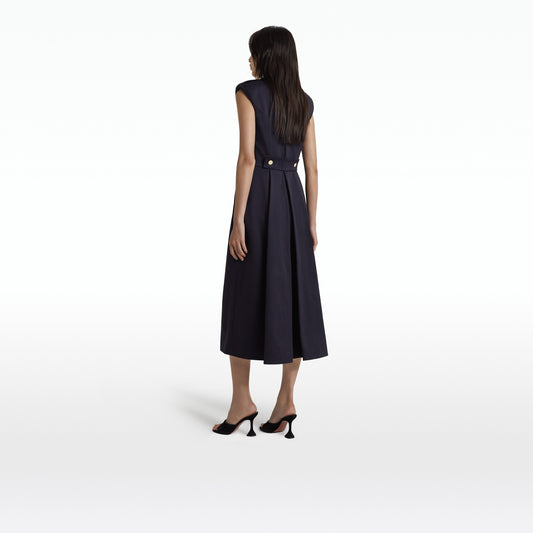 Lani Midnight Navy Midi Dress