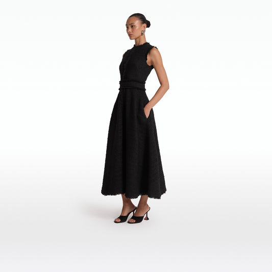 Mary Black Midi Dress