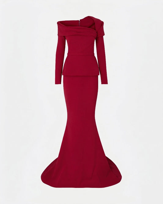 Andra Azalea Red Long Dress
