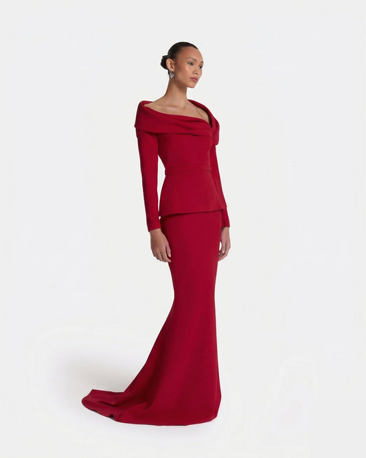 Andra Azalea Red Long Dress