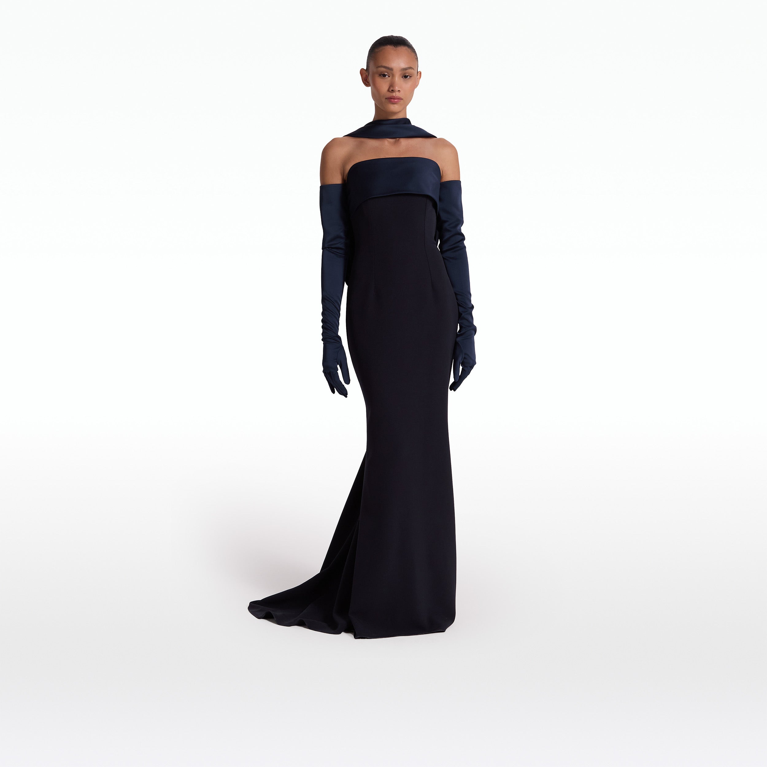 Roshana Midnight Navy Long Dress