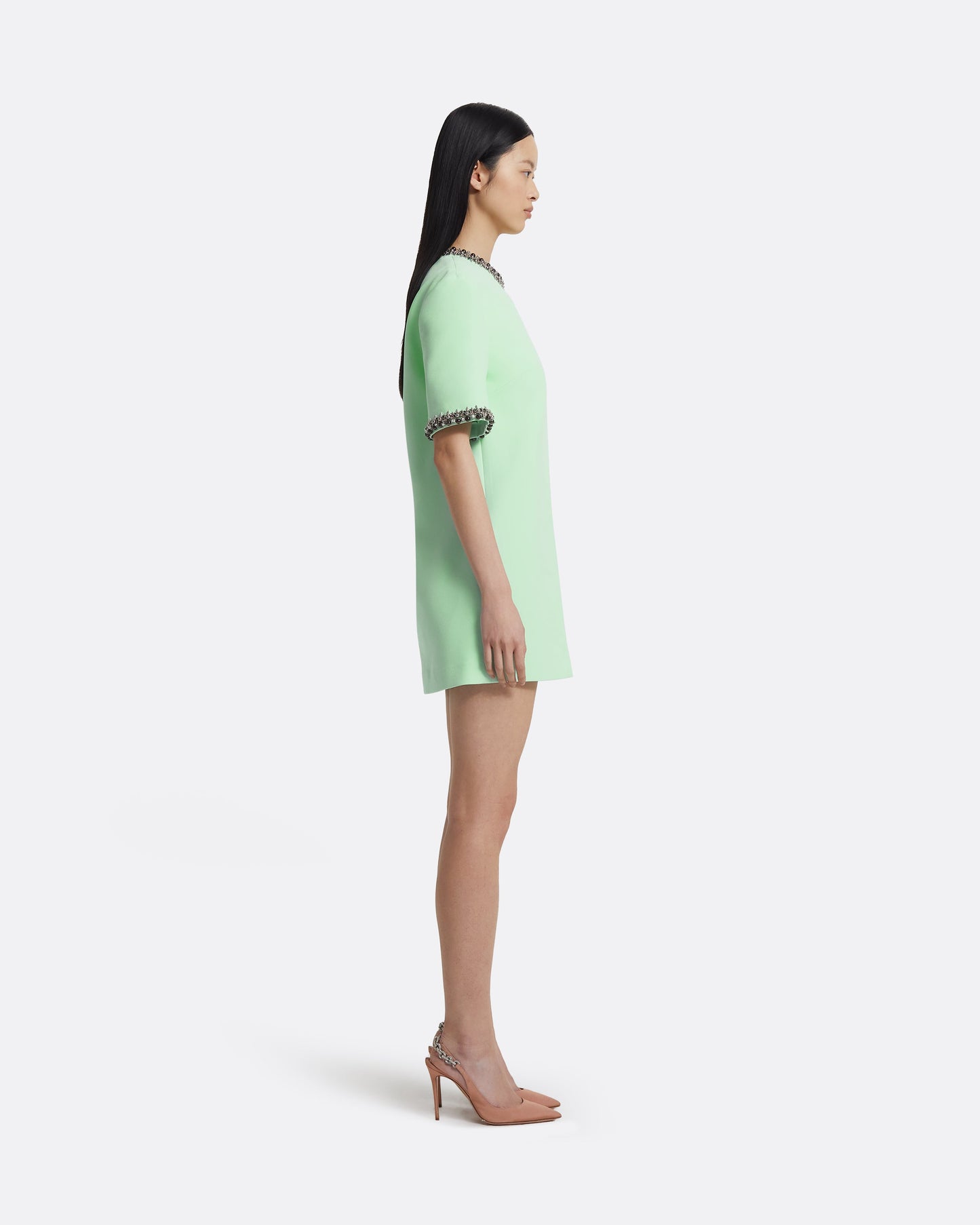 Ripley Short Dress in Brook Green with Gunmetal