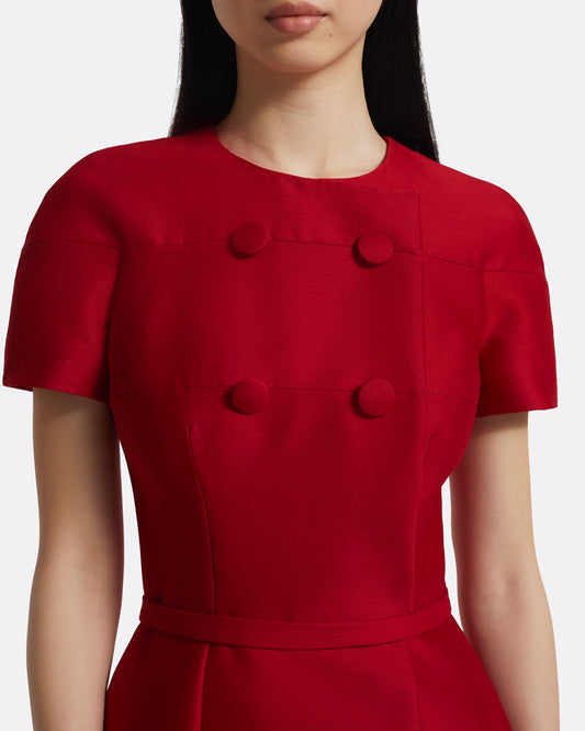 Kamari Midi Dress in Radiant Red