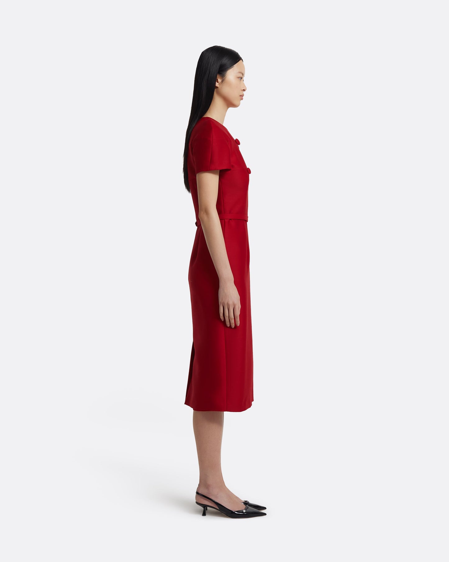 Kamari Midi Dress in Radiant Red