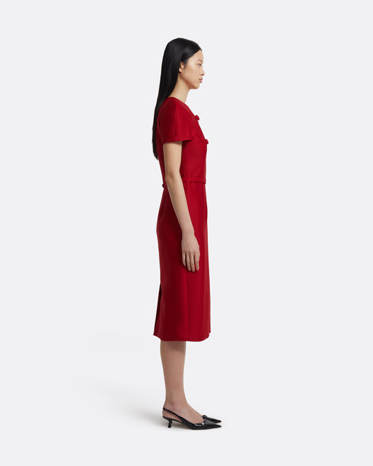 Kamari Midi Dress in Radiant Red