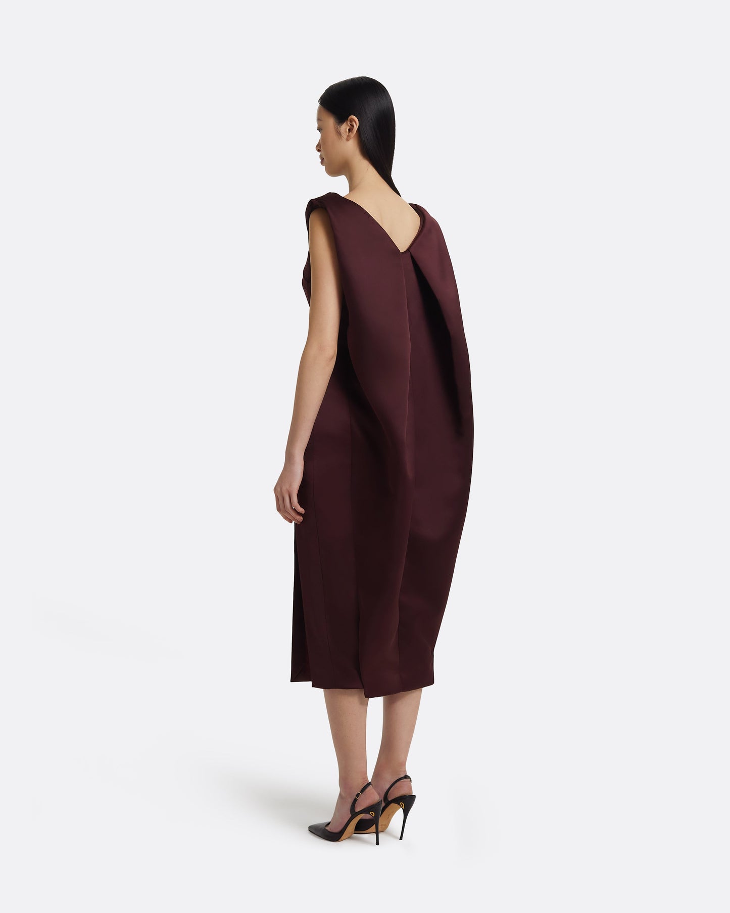 Rika Midi Dress in Wine