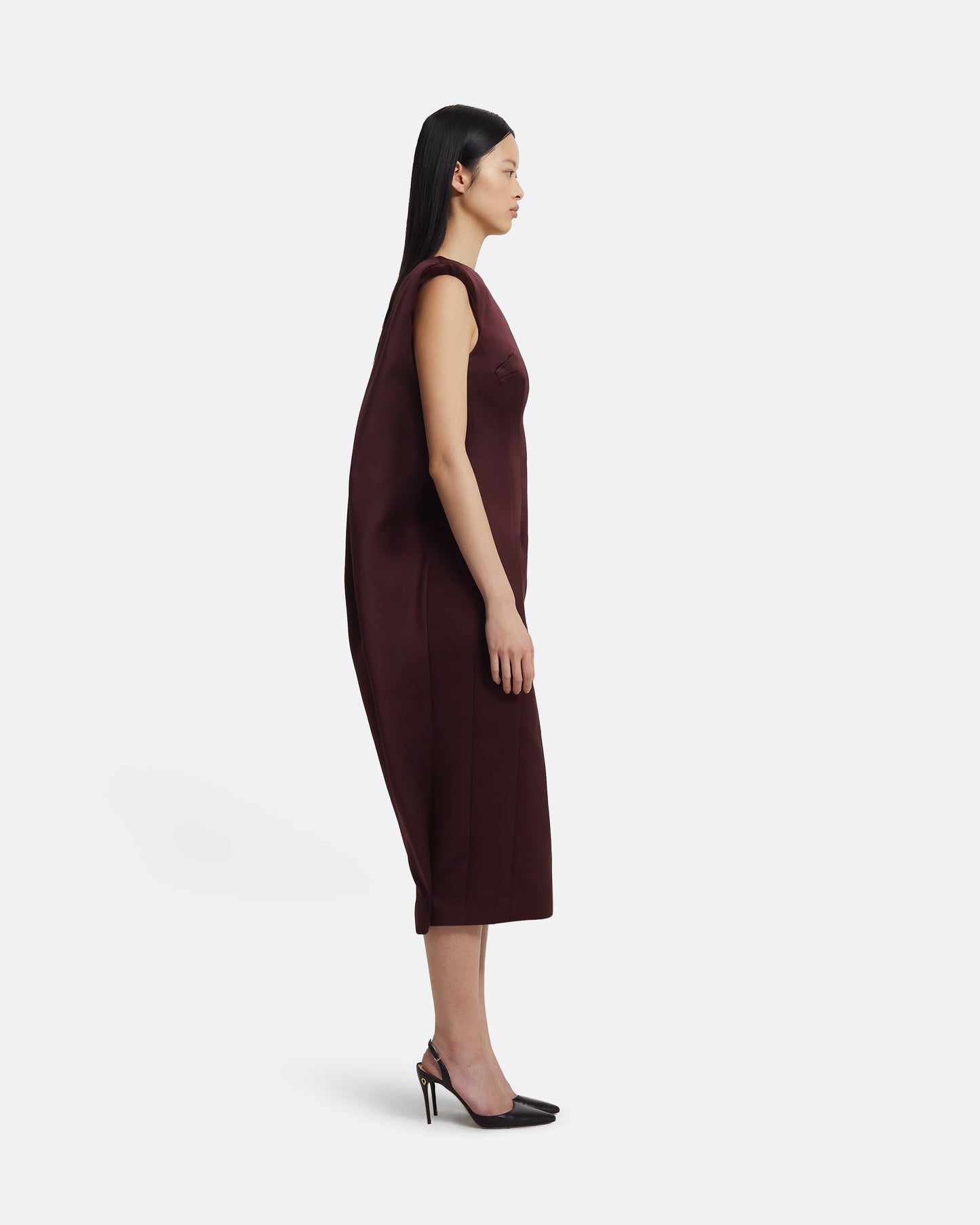 Rika Midi Dress in Wine