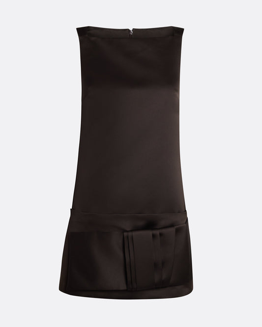 Kimora Short Dress in Peat Brown
