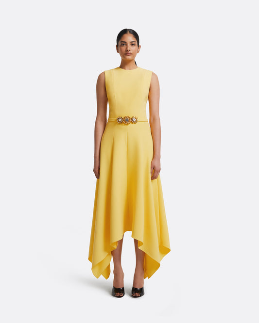 Okimi Dress in Aspen Gold with Aspen Gold