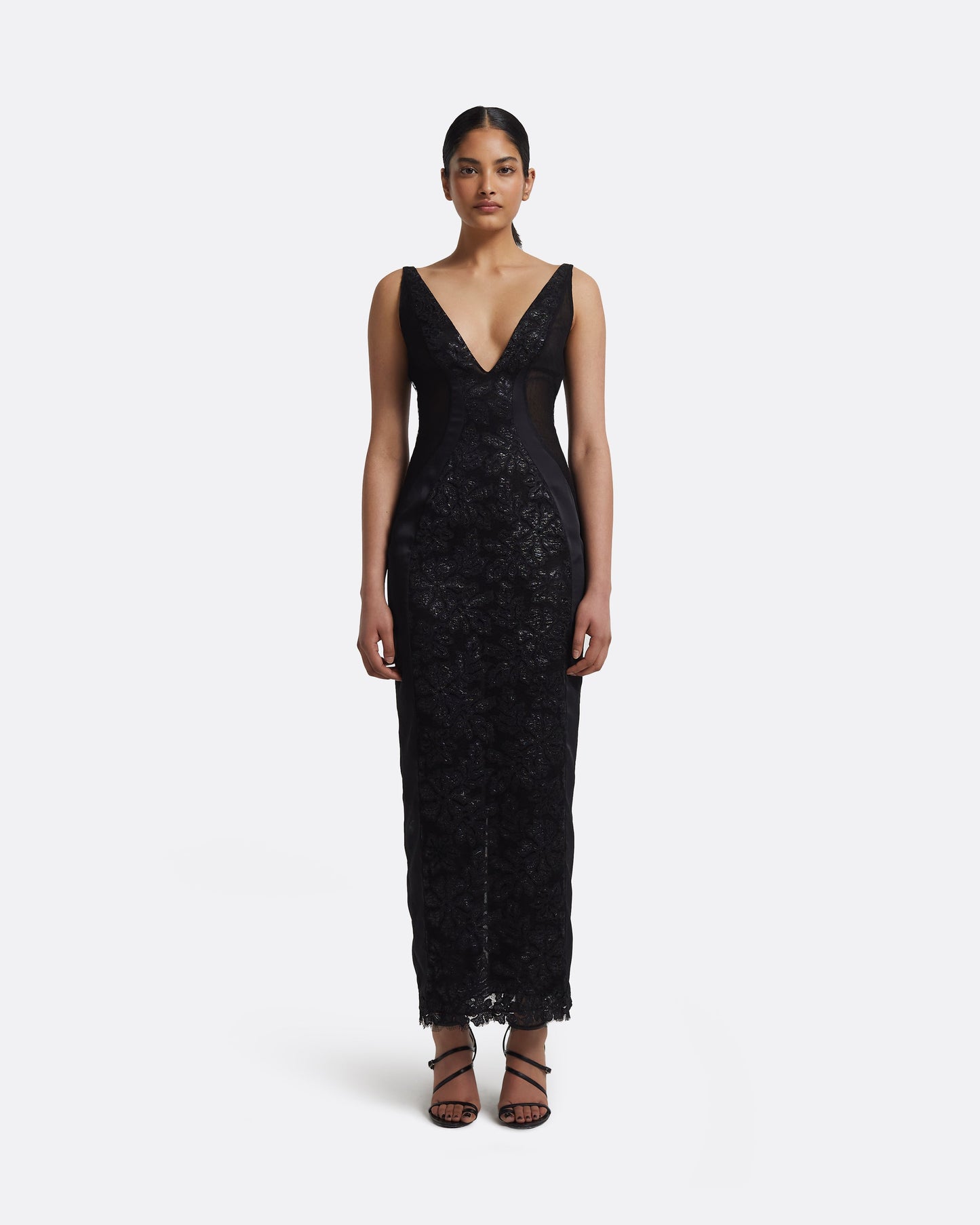 Kaya Midi Dress in Black