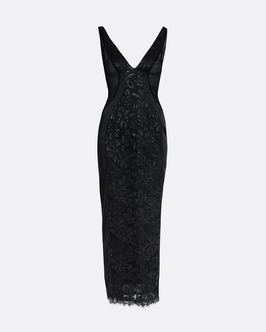 Kaya Midi Dress in Black