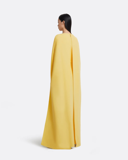 Yuna Long Dress in Aspen Gold with Gold
