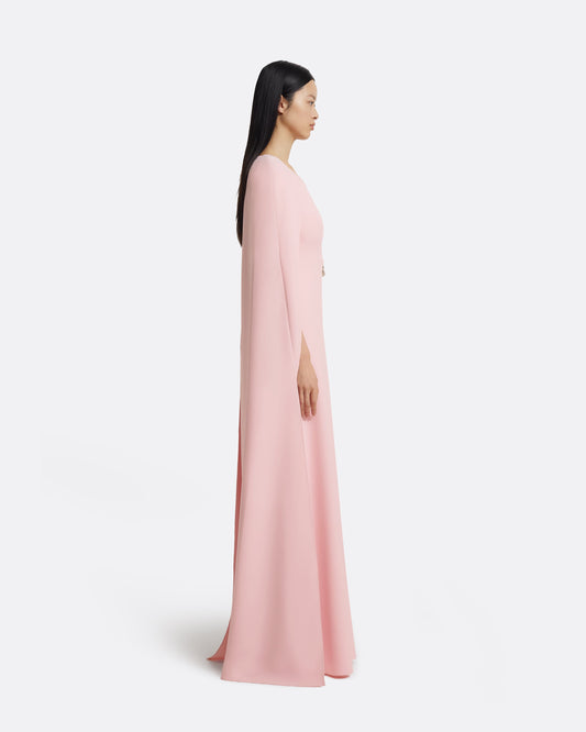 Yuna Long Dress in Sea Glass with Silver